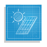 ICon mit Sonne und Solaranlagen modul